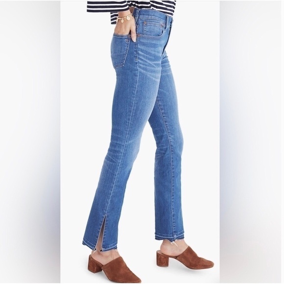 Madewell 32 Cali Demi-Boot Women’s Jeans High Rise Release Raw Hems Side Slits - Picture 12 of 12